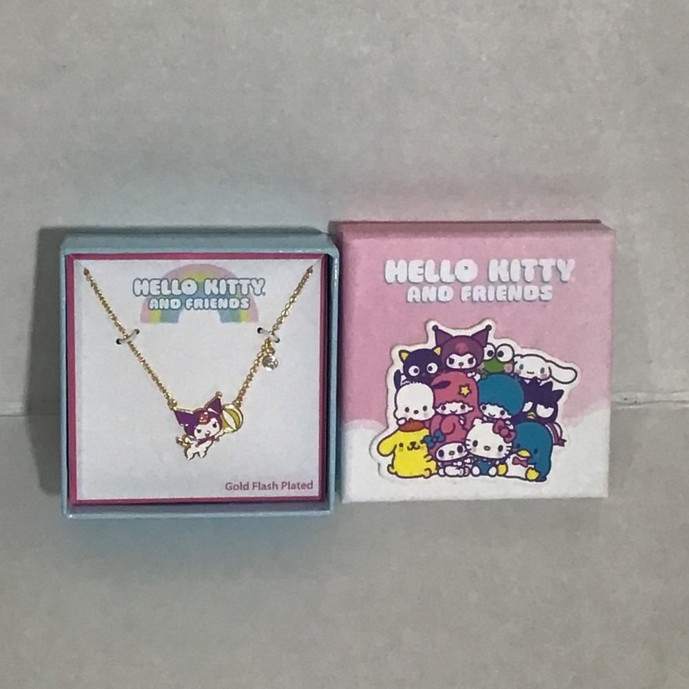 Hello Kitty and Friends Kuromi Volleyball Necklace Gold Flash‎ Plated Kids